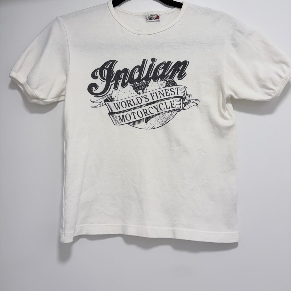 Indian Motorcycle White Graphic Baby Tee